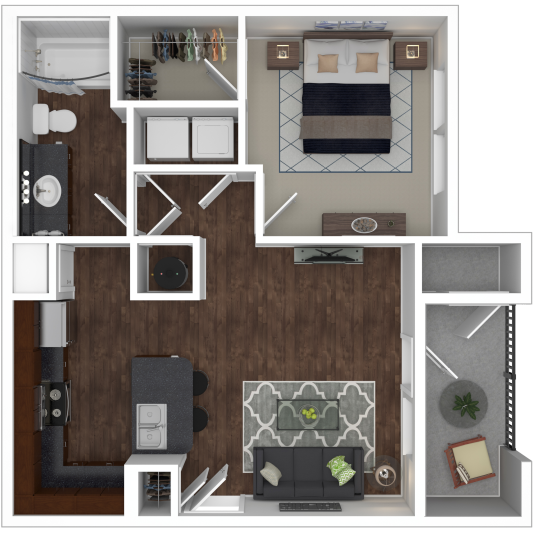 a floor plan of a two bedroom apartment at The Latigo at Eagle Pass